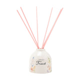 Loveliest Friend Floral Ceramic Reed Diffuser - Off White