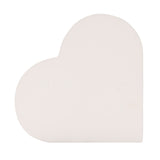 White wooden heart-shaped mini plaque with a smooth, unpainted surface, plain blank side shown against a plain white background.