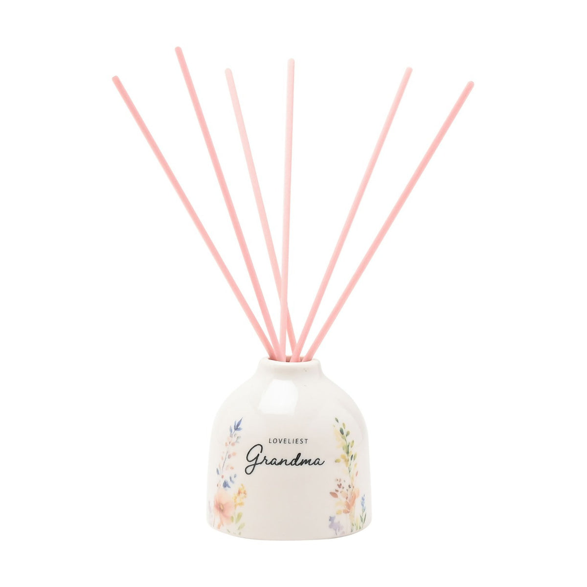Loveliest Grandma Floral Ceramic Reed Diffuser - Off White