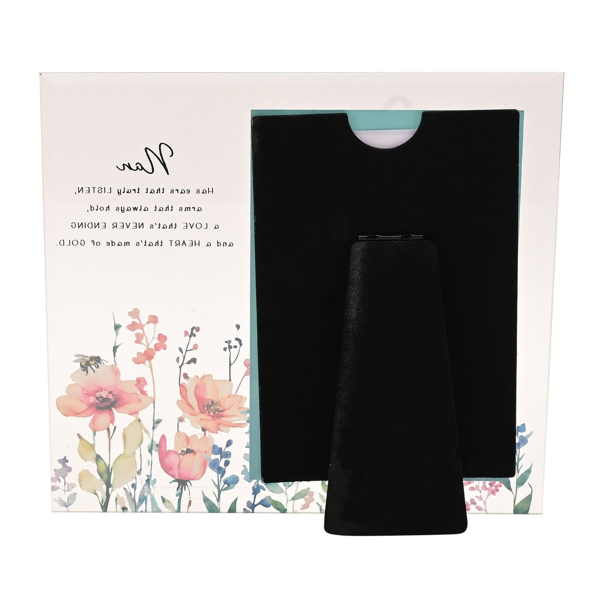 Nan Wildflower and Bee Glass Photo Frame 6 x 4in - Clear