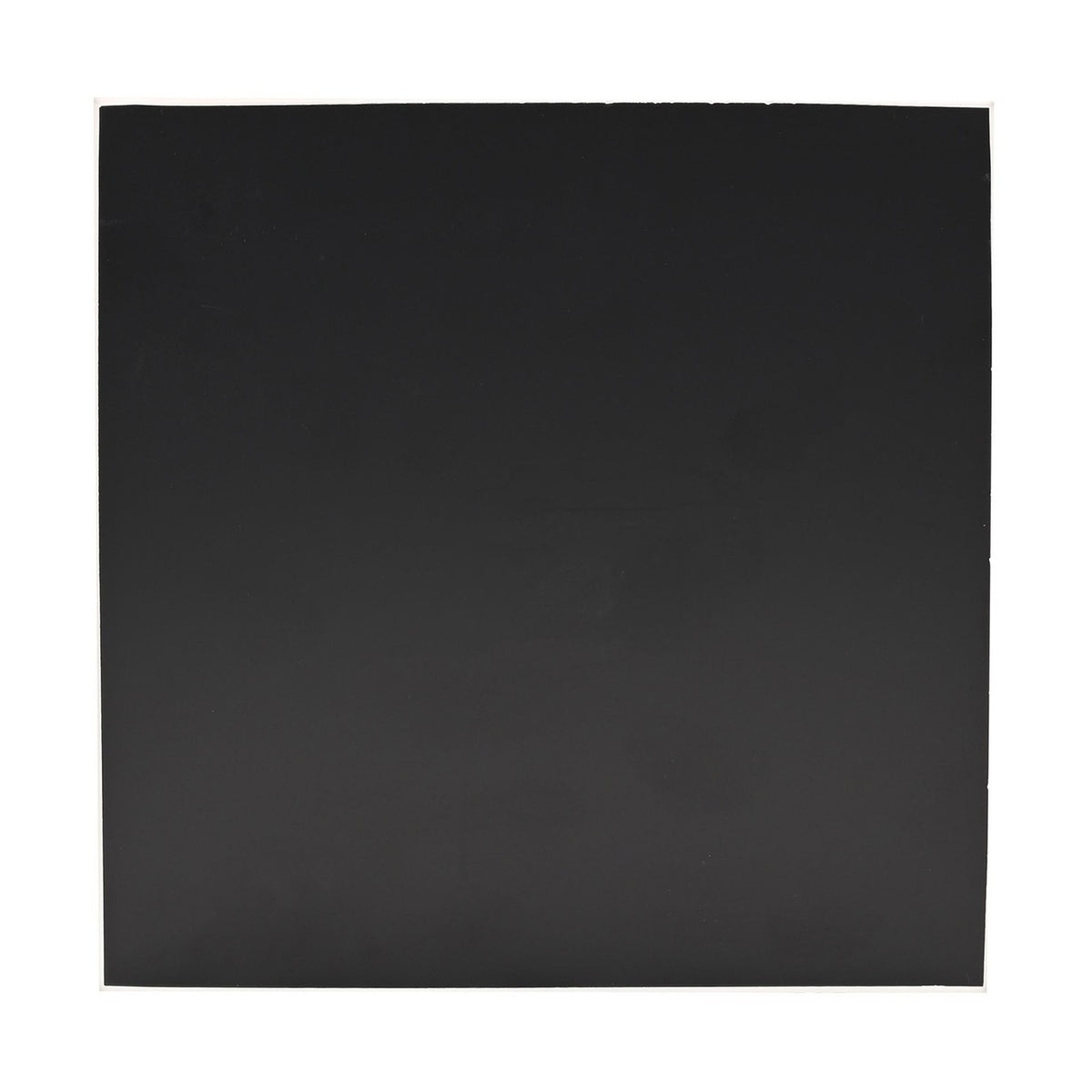 Square glass tealight candle holder in clear glass, shown plain black, with a matte dark finish on the reverse panel visible in this view.