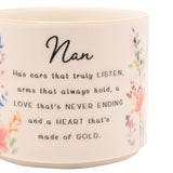 Nan Verse Wildflower and Bee Stoneware Mug 300ml - Peach