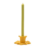 Daffodil Ceramic Candle Holder with Petal Base - Yellow