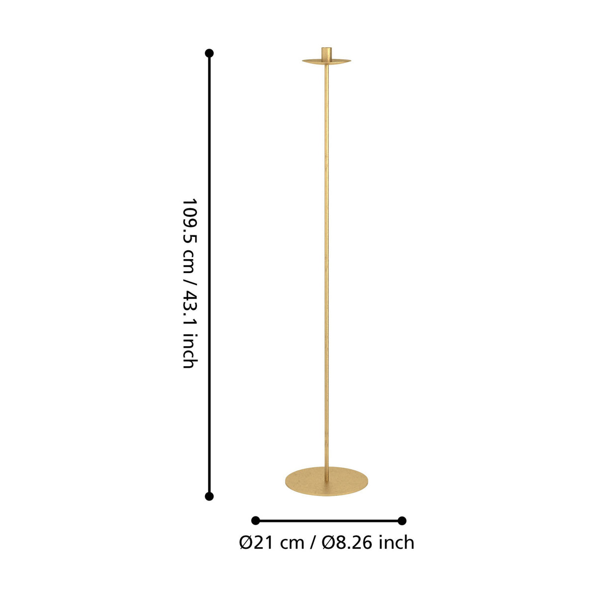Tenggarong Metal Candle Holder 109.5cm - Gold
