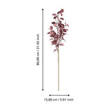 Tepaling Artificial Leaf Branch - Dark Red