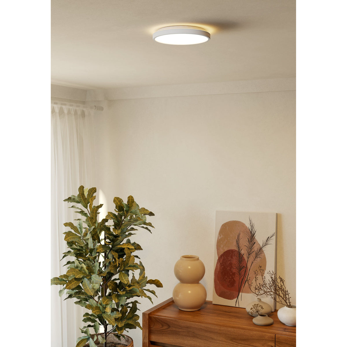 Testara-E LED Flush Ceiling Light 21.1cm - White
