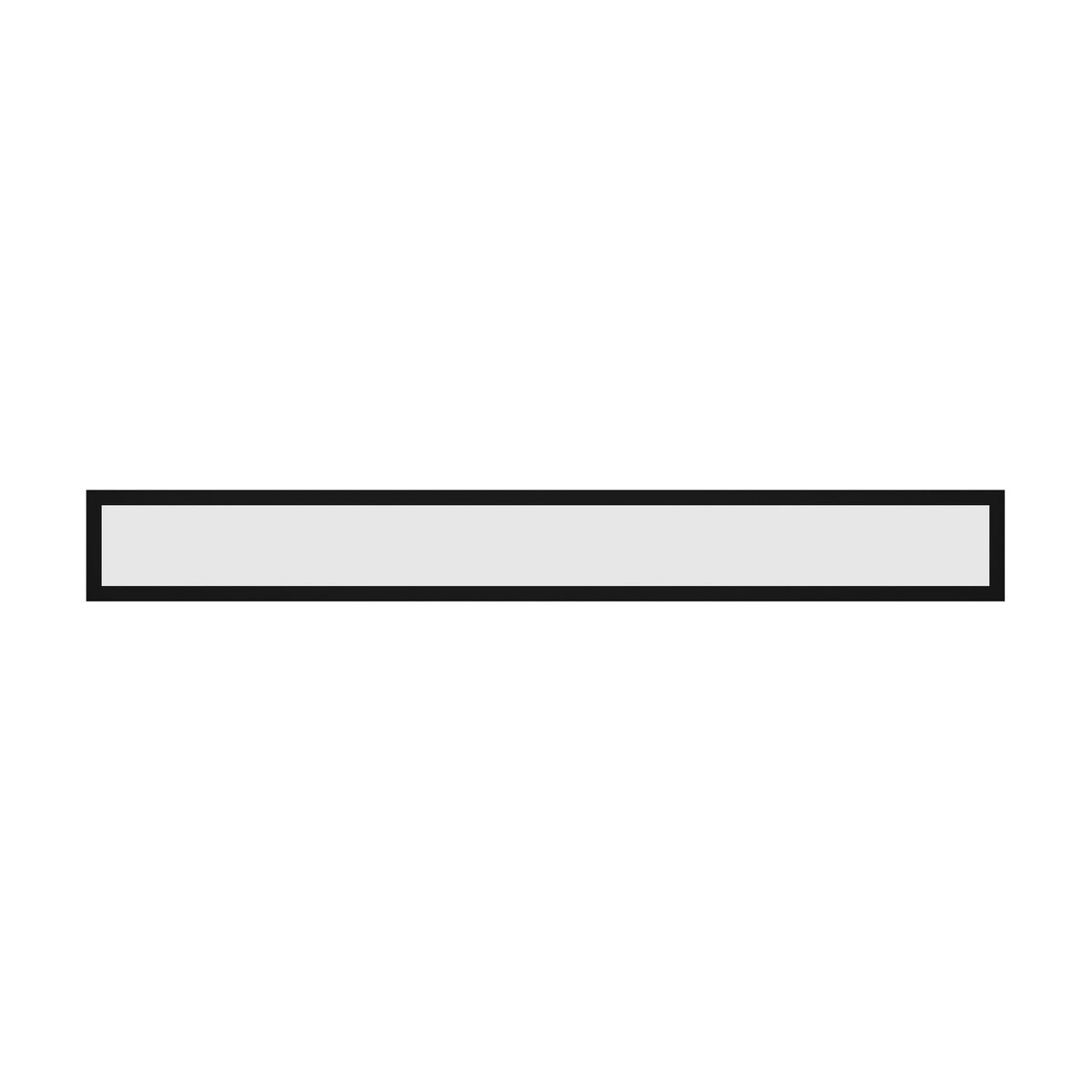 Tesvelle LED Panel Light, a slim rectangular ceiling fixture with a black steel frame and white diffuser panel, shown on a plain white background.