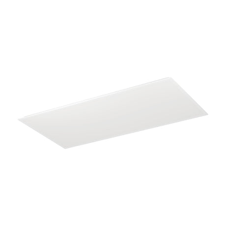 Tesvelle LED Panel Light, a slim rectangular white ceiling fixture with a white steel frame and plastic diffuser, shown at an angle on a plain white background.