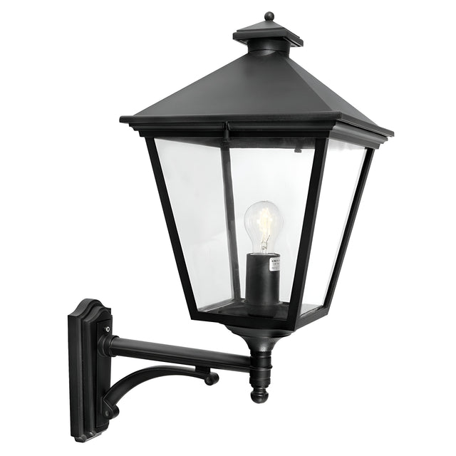 Turin Grande 1 Light Up Wall Lantern - Black