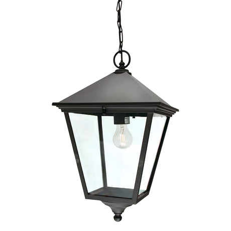 Turin Grande 1 Light Chain Lantern - Black