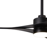 Thai CCT Dimmable LED Ceiling Fan Light With Remote & APP Control - Black