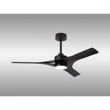 Thai CCT Dimmable LED Ceiling Fan Light With Remote & APP Control - Black