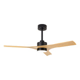 Thai CCT Dimmable LED Ceiling Fan Light With Remote & APP Control - Brown/Black