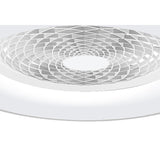 Tibet CCT Dimmable LED Ceiling Retractable Fan Light With Remote & Voice Control - White