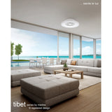 Tibet CCT Dimmable LED Ceiling Retractable Fan Light With Remote & Voice Control - White