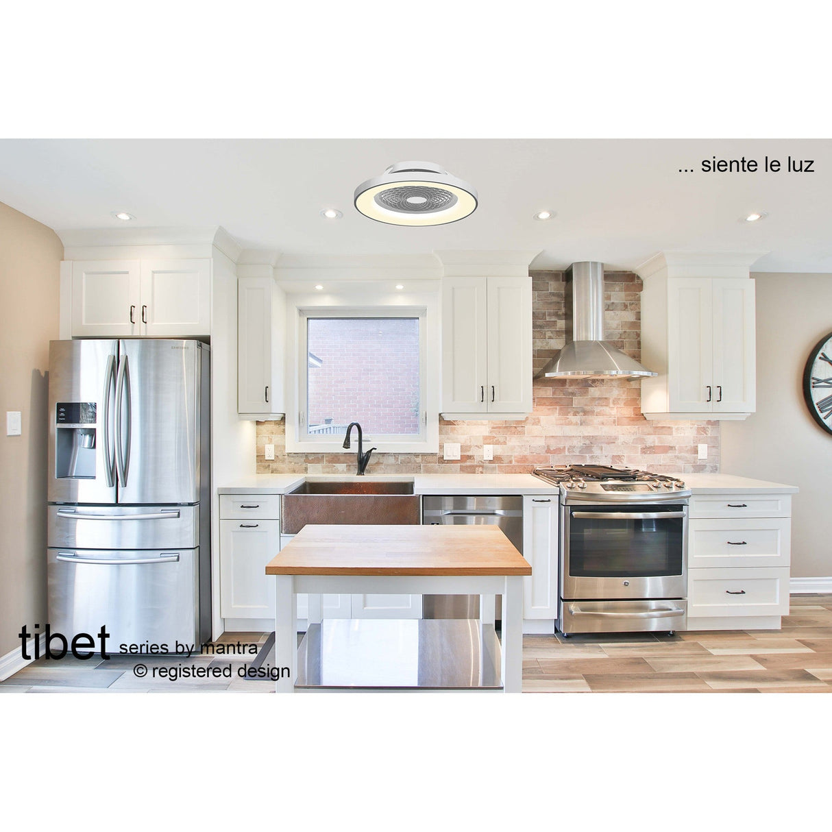 Tibet CCT Dimmable LED Ceiling Retractable Fan Light With Remote & Voice Control - Silver