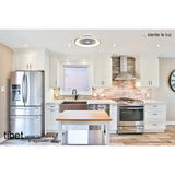 Tibet CCT Dimmable LED Ceiling Retractable Fan Light With Remote & Voice Control - Silver