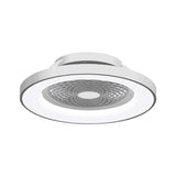 Tibet CCT Dimmable LED Ceiling Retractable Fan Light With Remote & Voice Control - Silver