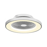 Tibet CCT Dimmable LED Ceiling Retractable Fan Light With Remote & Voice Control - Silver