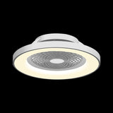 Tibet CCT Dimmable LED Ceiling Retractable Fan Light With Remote & Voice Control - Silver