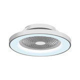 Tibet CCT Dimmable LED Ceiling Retractable Fan Light With Remote & Voice Control - Silver