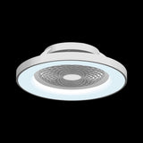 Tibet CCT Dimmable LED Ceiling Retractable Fan Light With Remote & Voice Control - Silver
