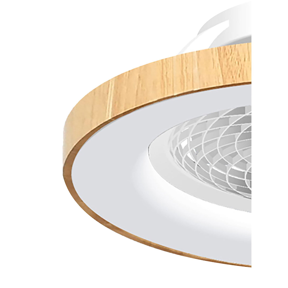 Tibet CCT Dimmable LED Ceiling Retractable Fan Light With Remote & Voice Control - Brown/White