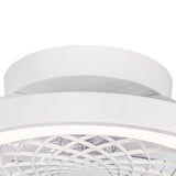 Tibet Mini CCT Dimmable LED Ceiling Retractable Fan Light With Remote - White
