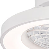 Tibet Mini CCT Dimmable LED Ceiling Retractable Fan Light With Remote - White