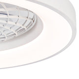 Tibet Mini CCT Dimmable LED Ceiling Retractable Fan Light With Remote - White