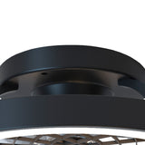 Tibet Mini CCT Dimmable LED Ceiling Retractable Fan Light With Remote - Black