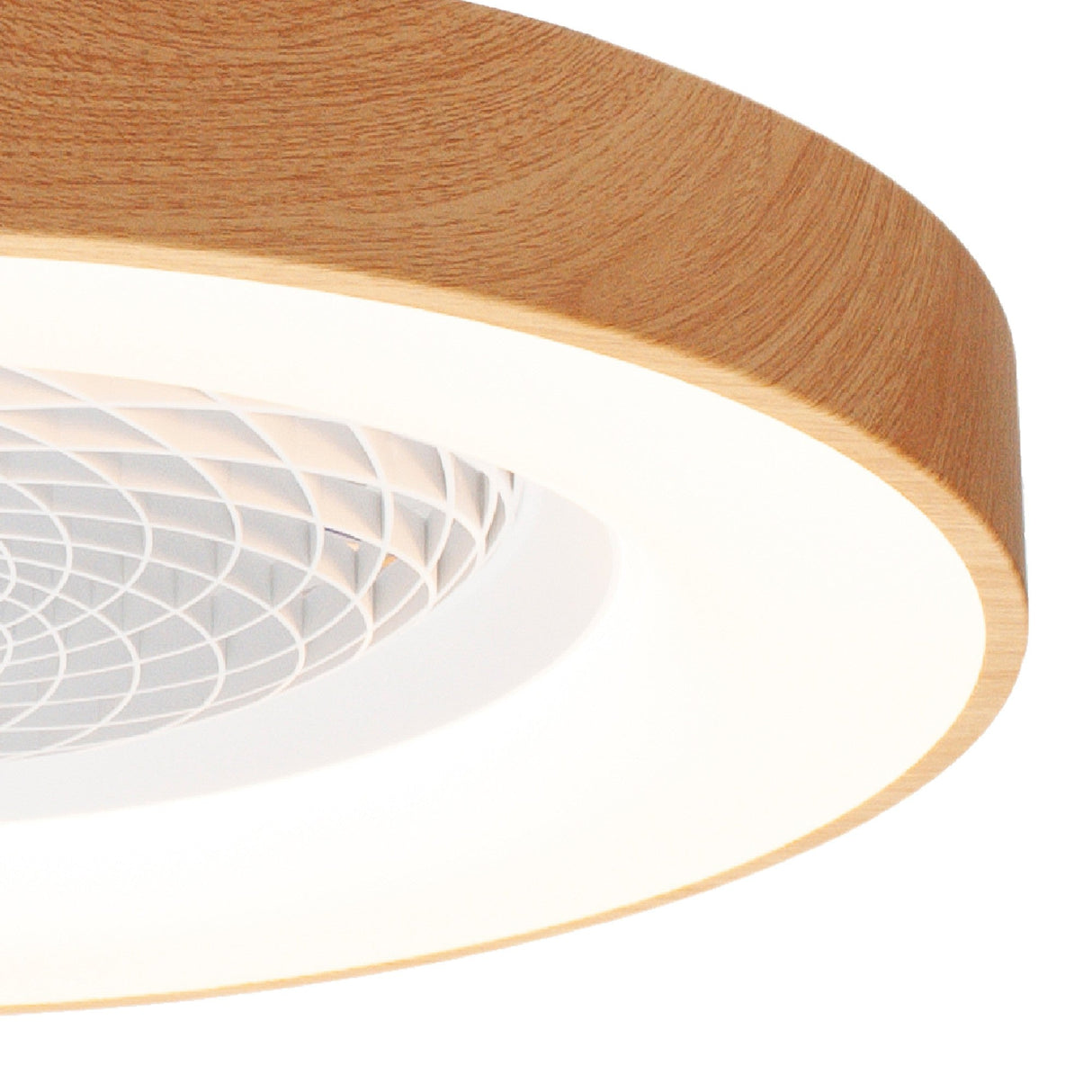 Tibet Mini CCT Dimmable LED Ceiling Retractable Fan Light With Remote - Brown/White