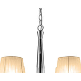 Tiffany 2 Tier 24 Light Crystal Chandelier - Chrome With Bronze Shades