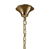Tiffany 12 Light Crystal Chandelier - Gold With Cream Shades