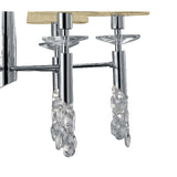 Tiffany 12 Light Crystal Chandelier - Chrome With Cream Shades