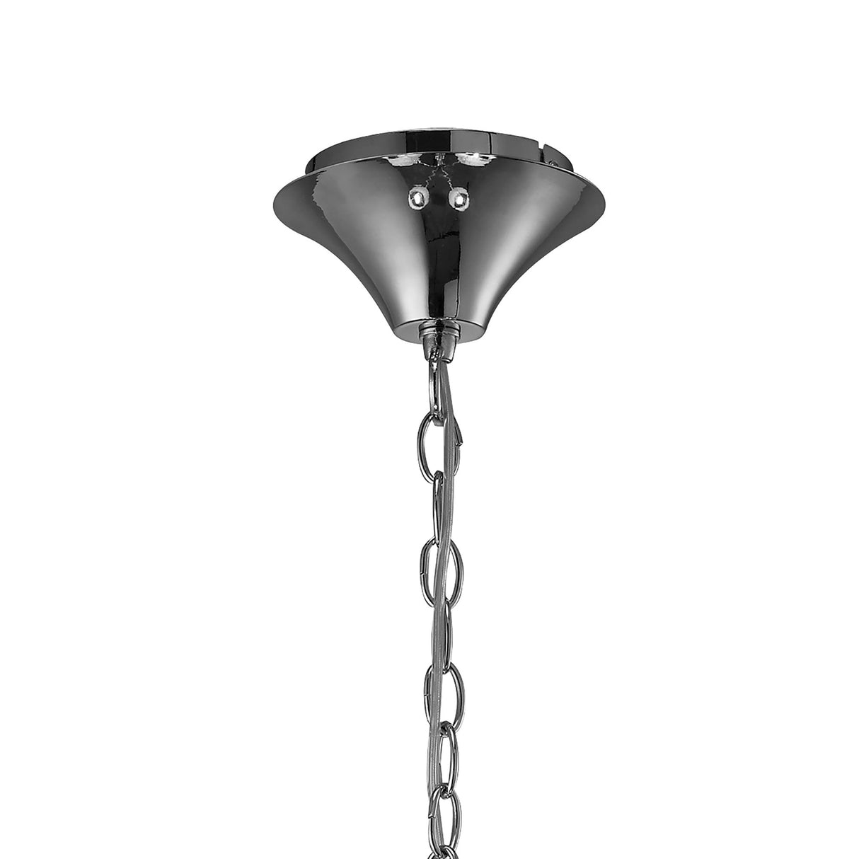 Tiffany  8 Light Crystal Chandelier - Chrome With Cream Shades