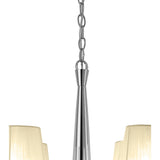 Tiffany  8 Light Crystal Chandelier - Chrome With Cream Shades