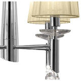 Tiffany  8 Light Crystal Chandelier - Chrome With Cream Shades