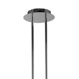 Tiffany Oval 8 Light Crystal Chandelier - Chrome With White Shade