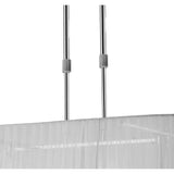 Tiffany Oval 8 Light Crystal Chandelier - Chrome With White Shade