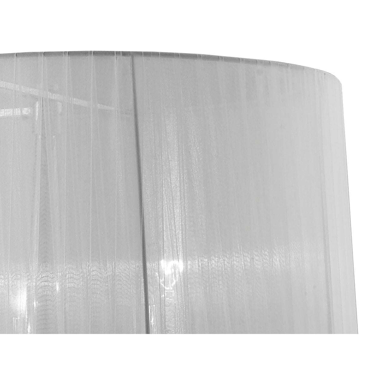 Tiffany Oval 8 Light Crystal Chandelier - Chrome With White Shade