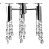 Tiffany Oval 8 Light Crystal Chandelier - Chrome With Bronze Shade