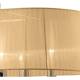 Tiffany Oval 8 Light Crystal Chandelier - Chrome With Bronze Shade