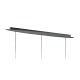 Tiffany 6 Light Crystal Bar Pendant Light - Chrome With White Shades