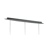 Tiffany 6 Light Crystal Bar Pendant Light - Chrome With Cream Shades