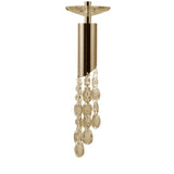 Tiffany 5 Light Crystal Cluster Pendant Light - Gold With Cream Shades