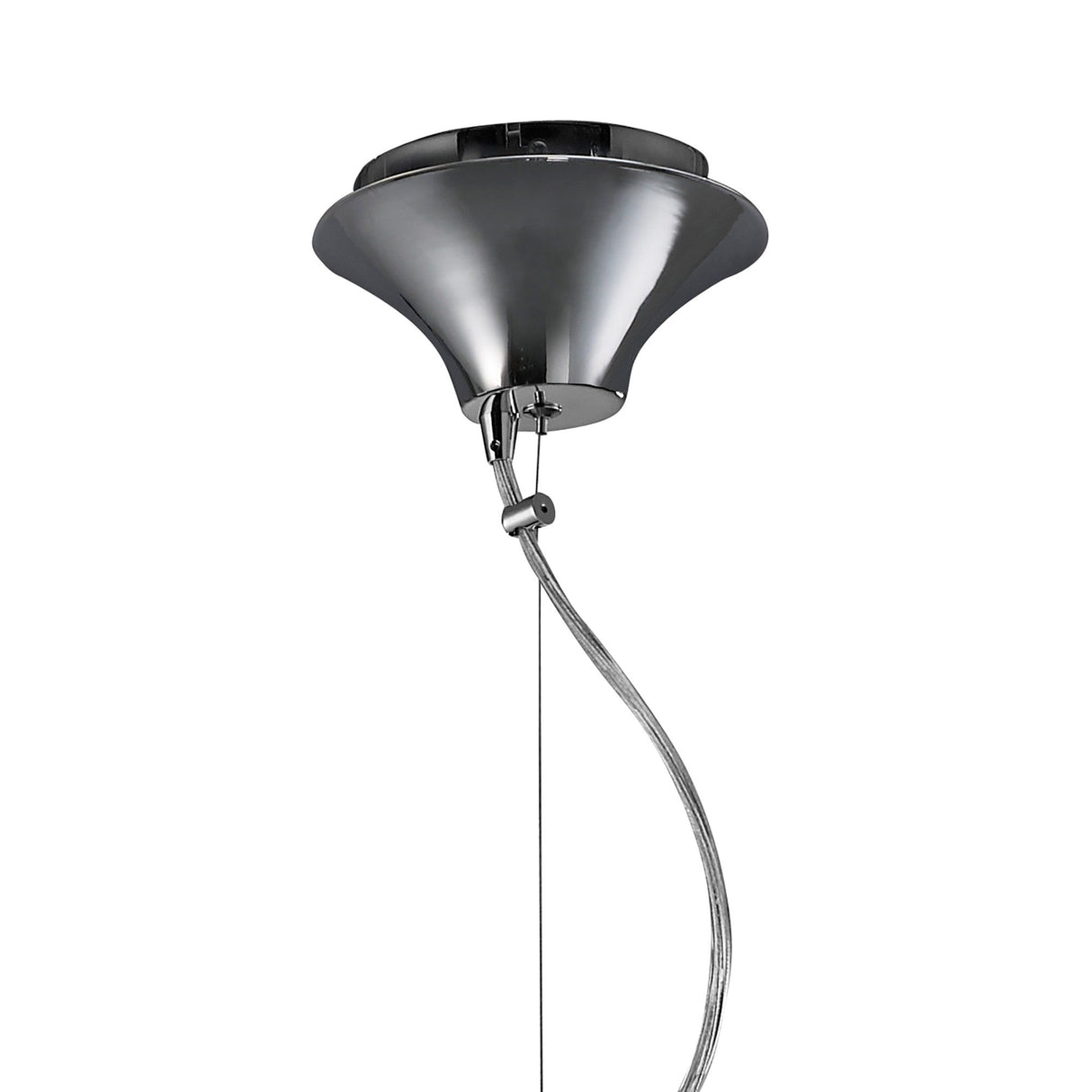 Tiffany 4 Light Crystal Pendant Light – Polished Chrome With White Shade