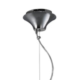 Tiffany 4 Light Crystal Pendant Light – Polished Chrome With White Shade