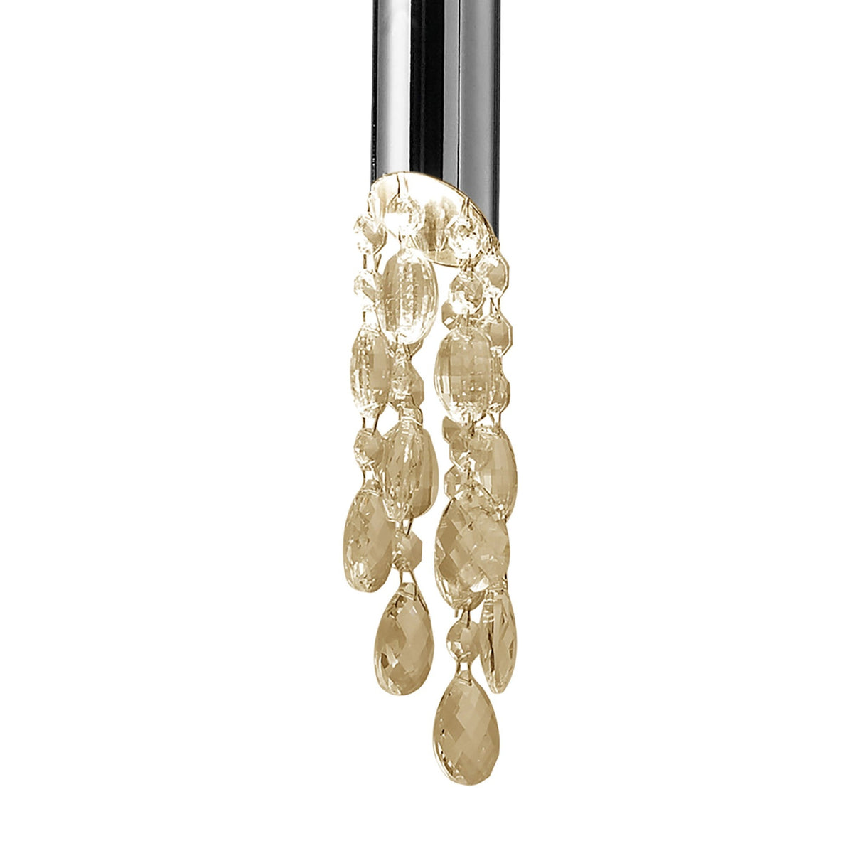 Tiffany 4 Light Crystal Pendant Light – Polished Chrome With Cream Shade