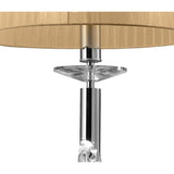 Tiffany 4 Light Crystal Pendant Light – Polished Chrome With Soft Bronze Shade